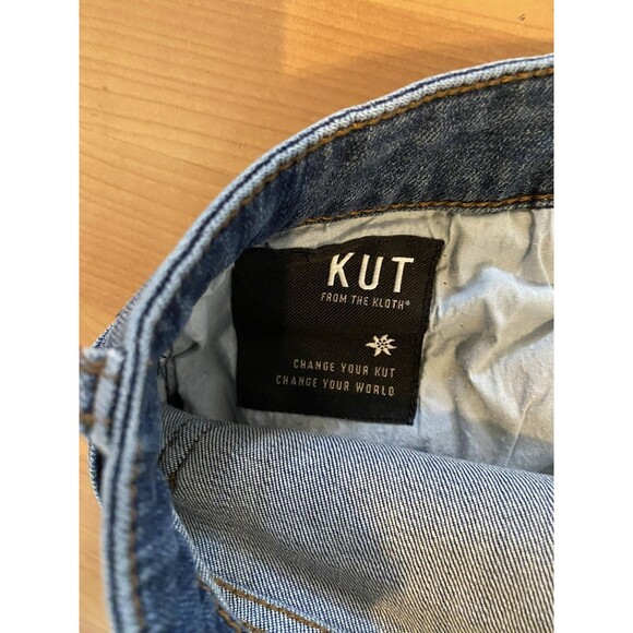 Kut From The Kloth Gidget Size 14 Fray Mid Rise Denim Short Summer Beachy Boho - Picture 7 of 11